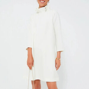 Tuckernuck Ivory Daphne Dress-Womens XL-Ruffle Collar-Long Sleeve-NEW-Bridal